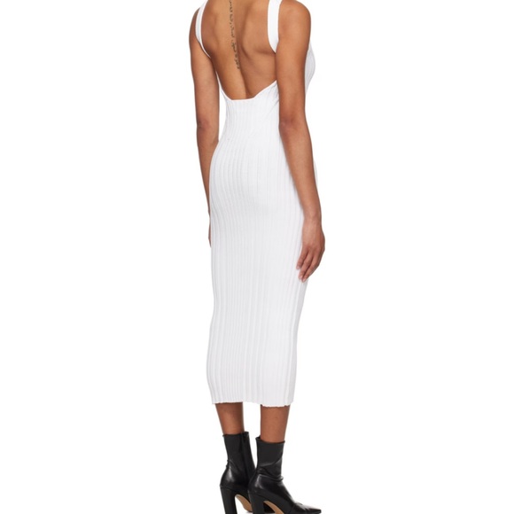 KHAITE White 'The Ottilie' Midi Dress - Picture 2 of 16